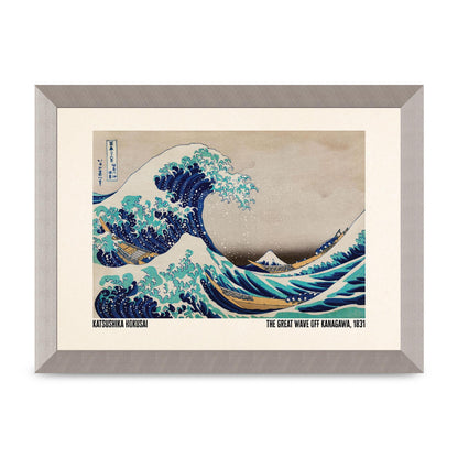 Katsushika Hokusai The Great Wave Off Kanagawa 1831 Printed Poster - A4 framed