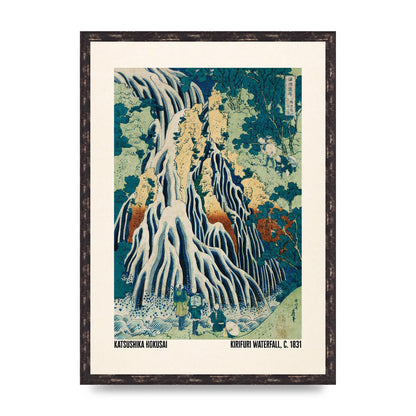 Katsushika Hokusai Kirifuri Waterfall C1831 Wall Art - A2 framed