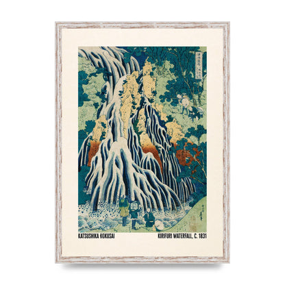 Katsushika Hokusai Kirifuri Waterfall C1831 Wall Art - A2 framed