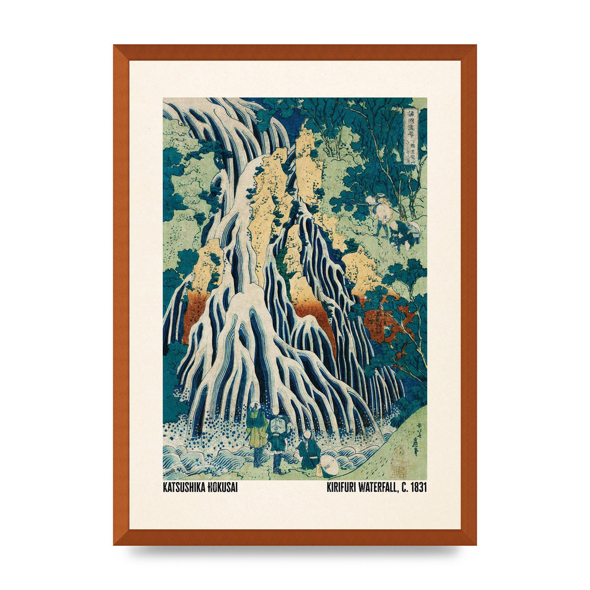 Katsushika Hokusai Kirifuri Waterfall C1831 Wall Art - A2 framed
