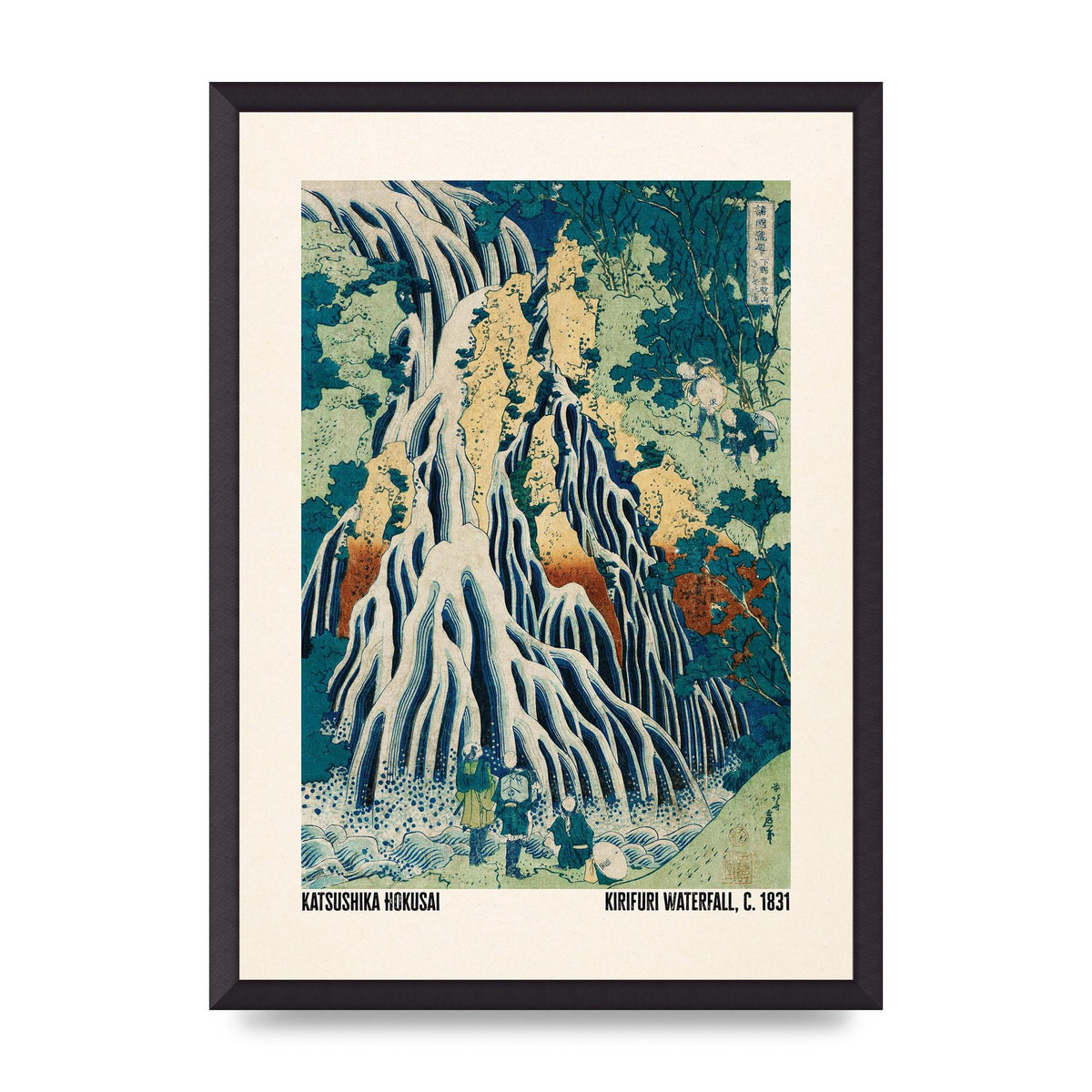 Katsushika Hokusai Kirifuri Waterfall C1831 Wall Art - A2 framed