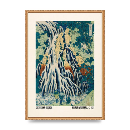 Katsushika Hokusai Kirifuri Waterfall C1831 Wall Art - A2 framed