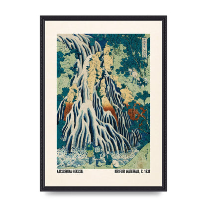 Katsushika Hokusai Kirifuri Waterfall C1831 Wall Art - A2 framed