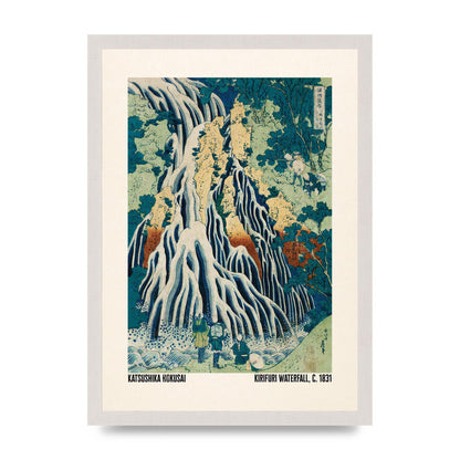 Katsushika Hokusai Kirifuri Waterfall C1831 Wall Art - A3 framed