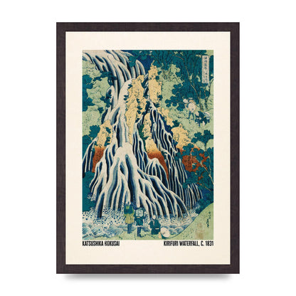 Katsushika Hokusai Kirifuri Waterfall C1831 Wall Art - A3 framed
