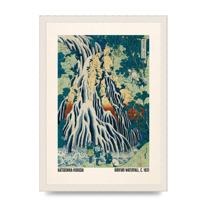 Katsushika Hokusai Kirifuri Waterfall C1831 Wall Art - A3 framed