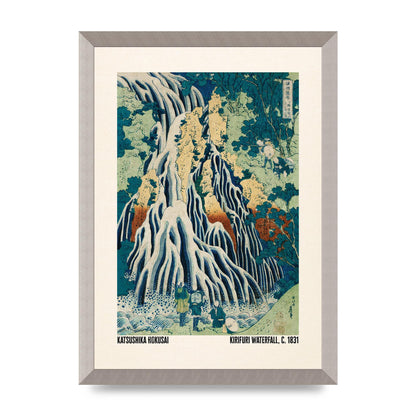 Katsushika Hokusai Kirifuri Waterfall C1831 Wall Art - A3 framed