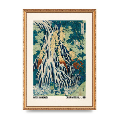 Katsushika Hokusai Kirifuri Waterfall C1831 Wall Art - A3 framed