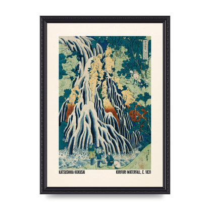 Katsushika Hokusai Kirifuri Waterfall C1831 Wall Art - A3 framed