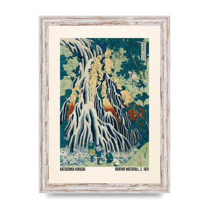 Katsushika Hokusai Kirifuri Waterfall C1831 Wall Art - A4 framed