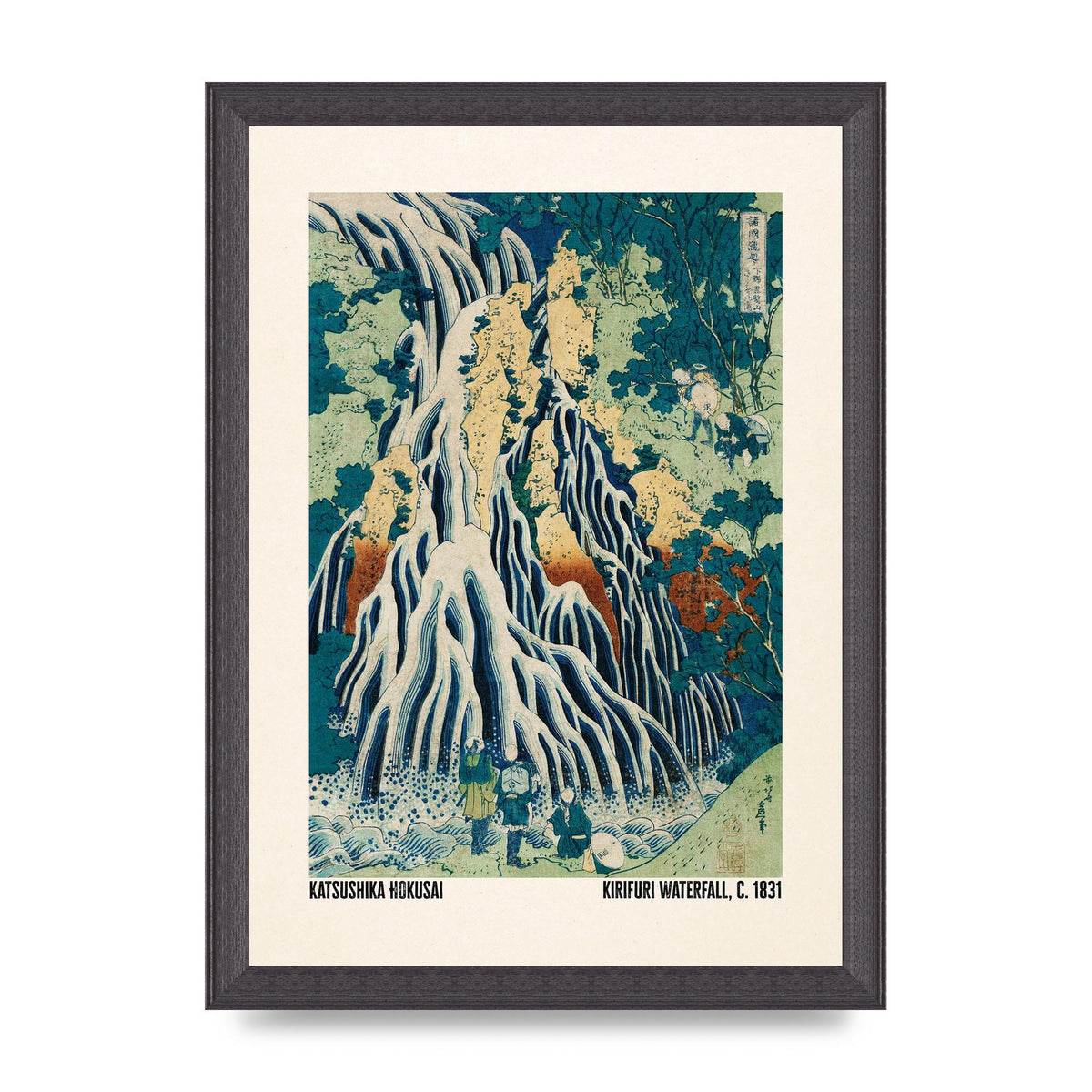Katsushika Hokusai Kirifuri Waterfall C1831 Wall Art - A4 framed