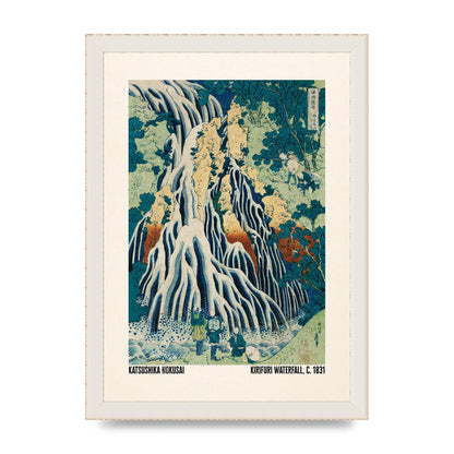 Katsushika Hokusai Kirifuri Waterfall C1831 Wall Art - A4 framed
