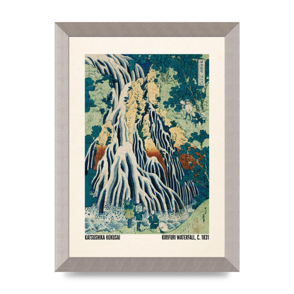 Katsushika Hokusai Kirifuri Waterfall C1831 Wall Art - A4 framed