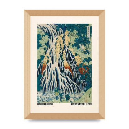 Katsushika Hokusai Kirifuri Waterfall C1831 Wall Art - A4 framed