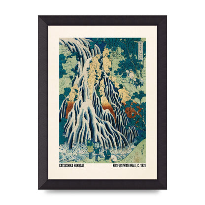 Katsushika Hokusai Kirifuri Waterfall C1831 Wall Art - A4 framed