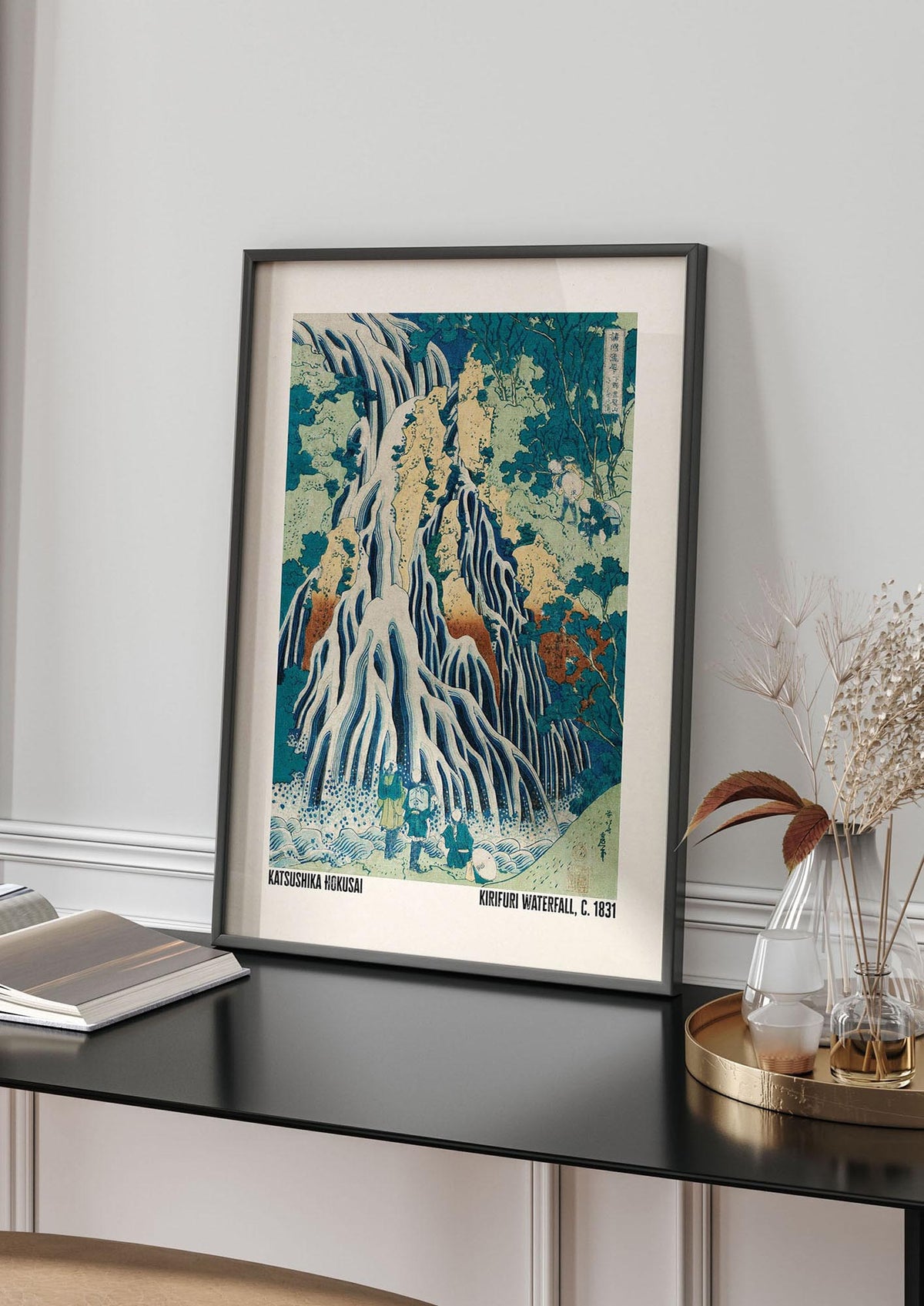 Katsushika Hokusai Kirifuri Waterfall C1831 Wall Art - living room 4