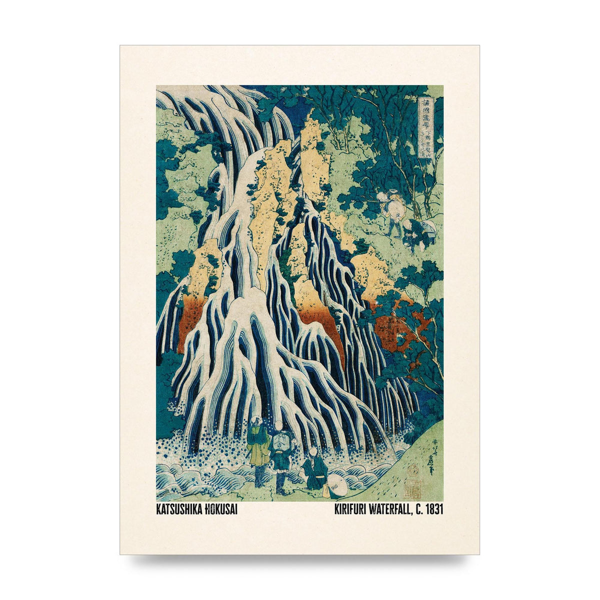 Katsushika Hokusai Kirifuri Waterfall C1831 Wall Art - unframed print