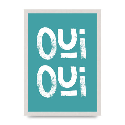 Green Oui Oui Art For The Home - A3 framed