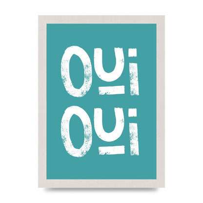 Green Oui Oui Art For The Home - A4 framed