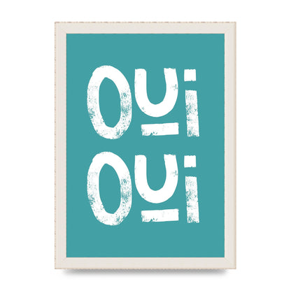 Green Oui Oui Art For The Home - A4 framed