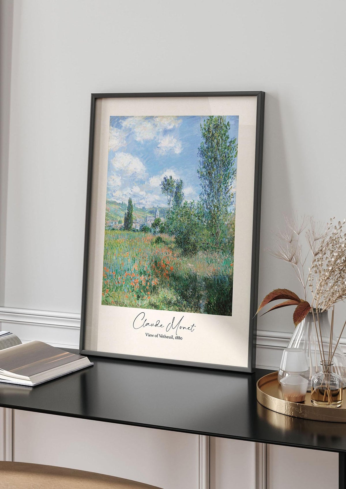 Claude Monet View Of Vetheuil 1880 Wall Art - living room 4