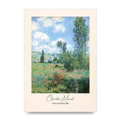 Claude Monet View Of Vetheuil 1880 Wall Art - unframed print
