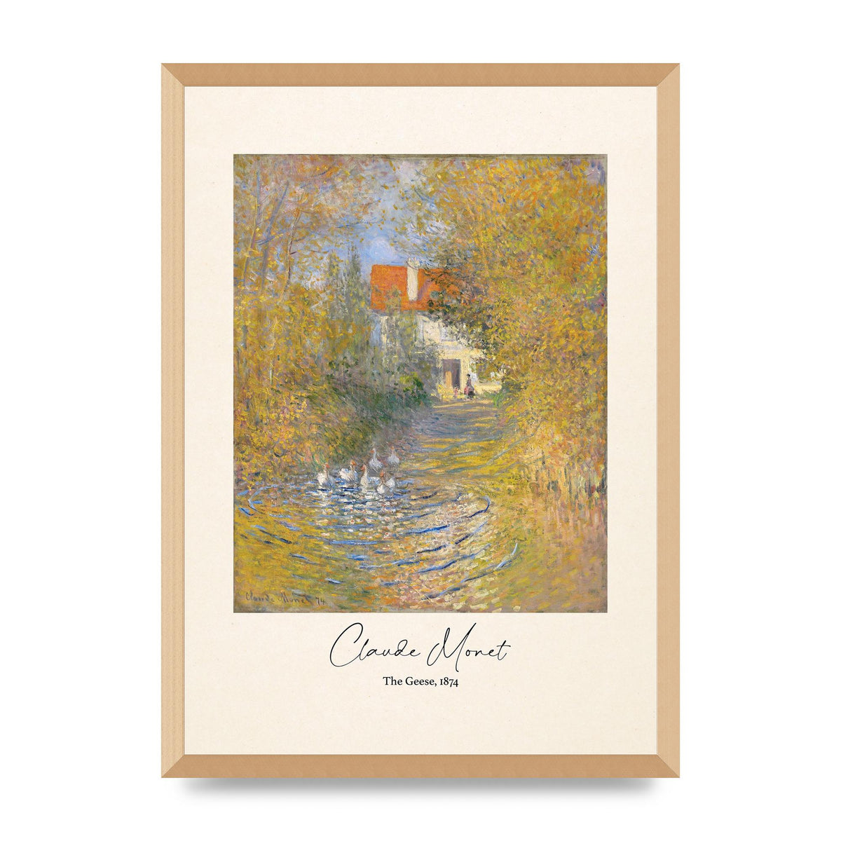 Claude Monet The Geese 1874 Art For The Home - A2 framed