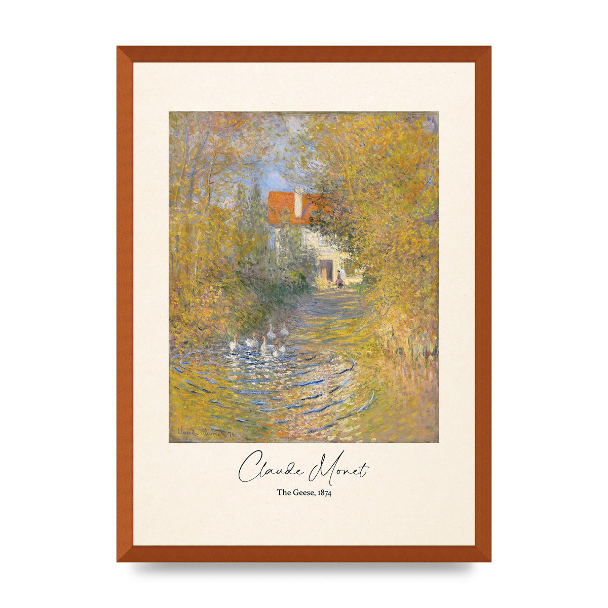 Claude Monet The Geese 1874 Art For The Home - A2 framed