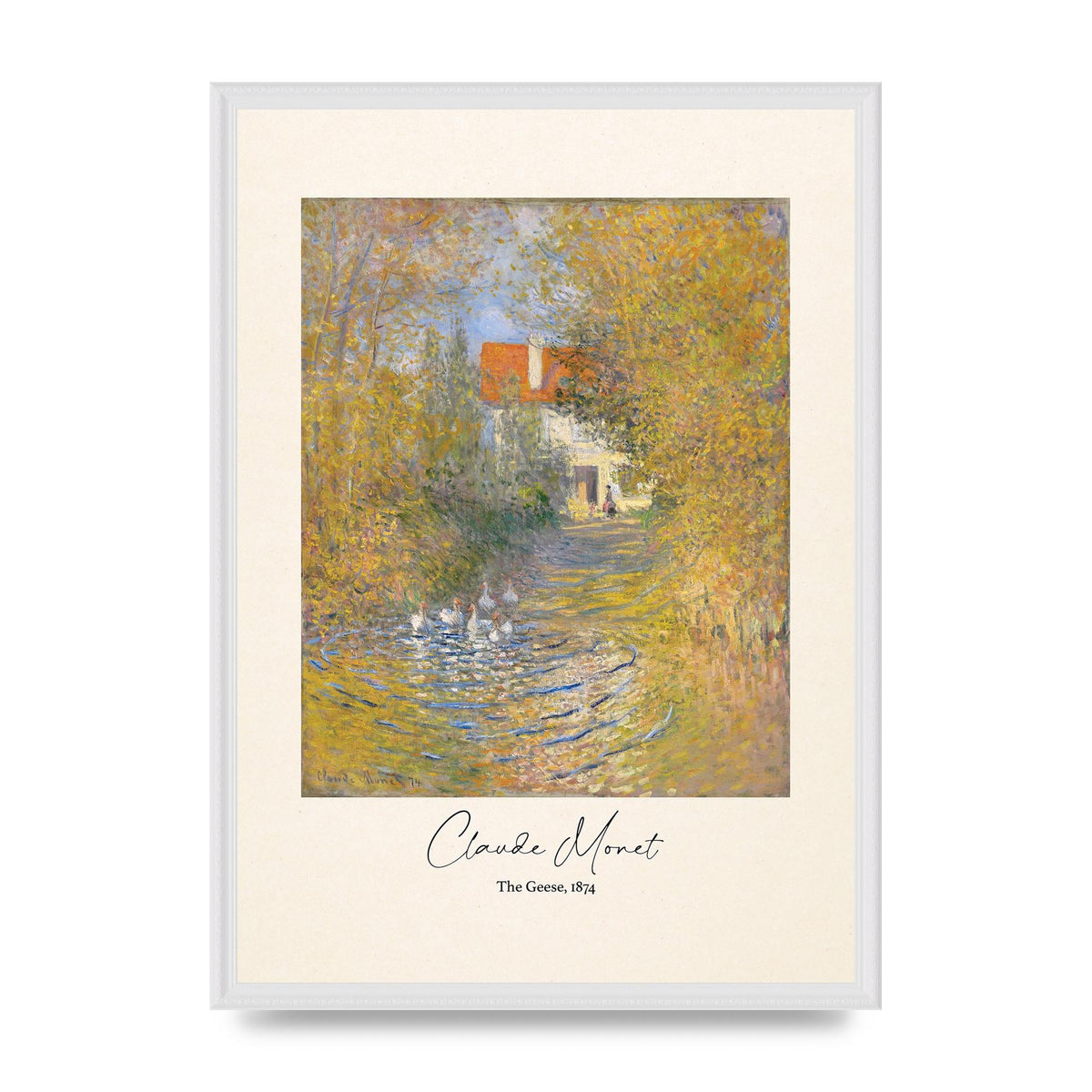 Claude Monet The Geese 1874 Art For The Home - A2 framed