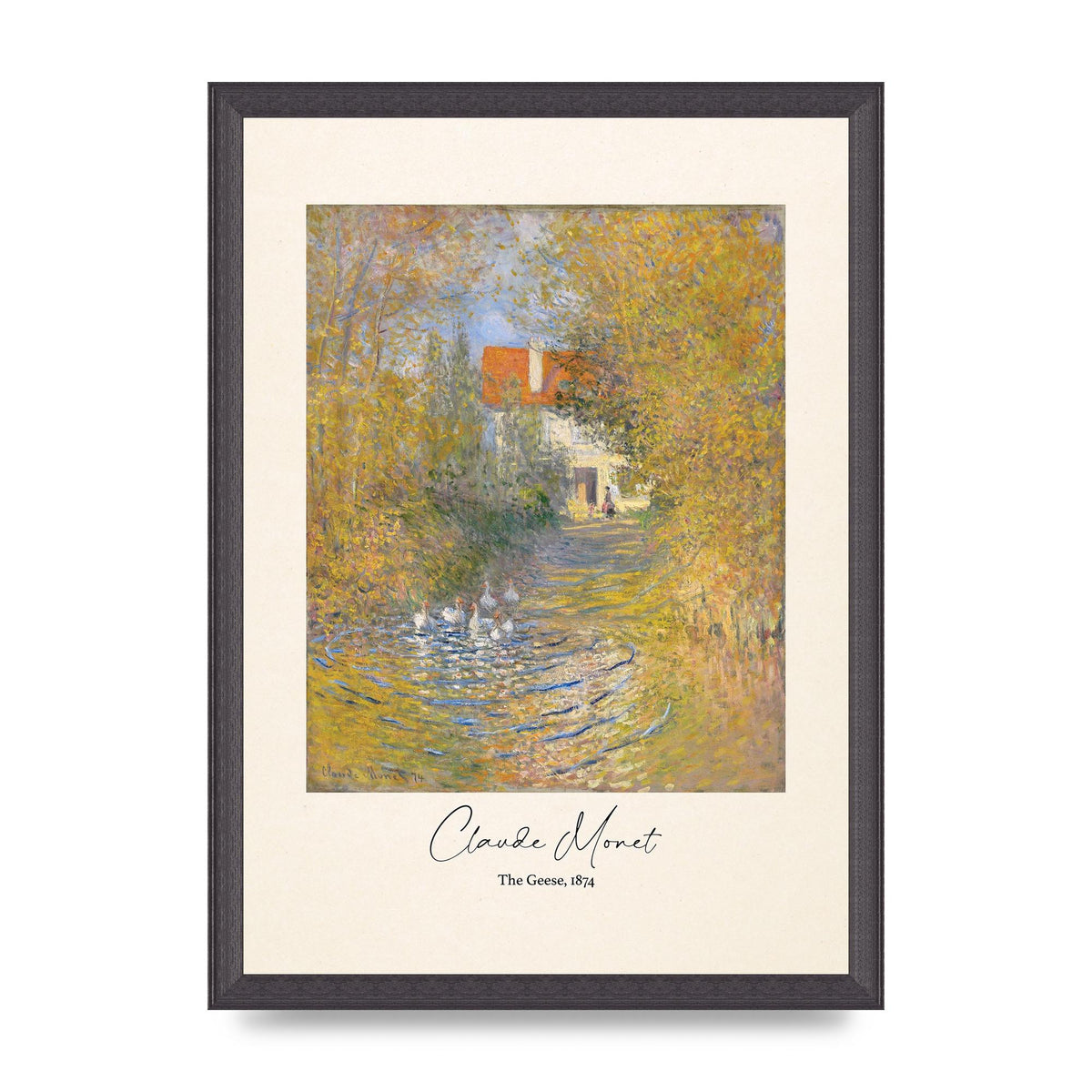 Claude Monet The Geese 1874 Art For The Home - A3 framed
