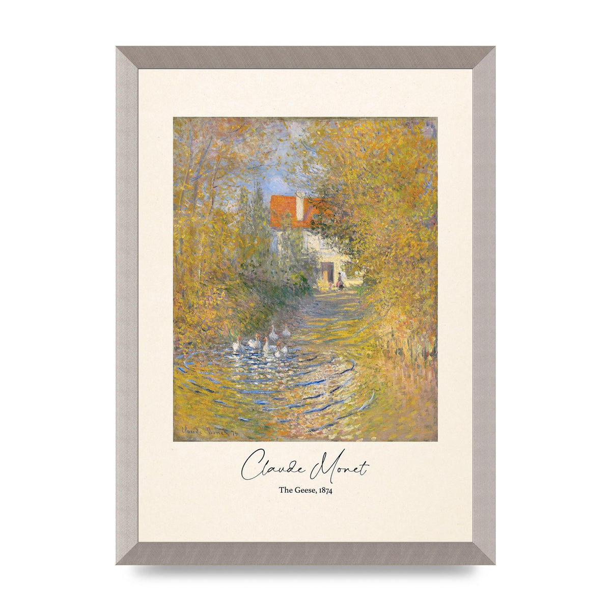 Claude Monet The Geese 1874 Art For The Home - A3 framed