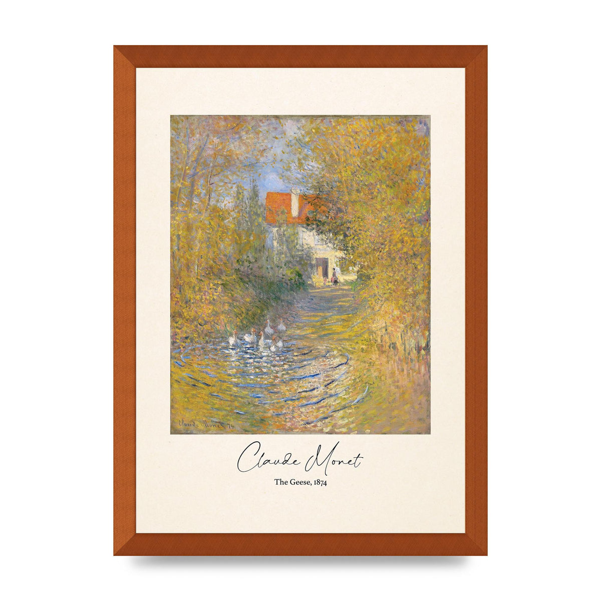 Claude Monet The Geese 1874 Art For The Home - A3 framed