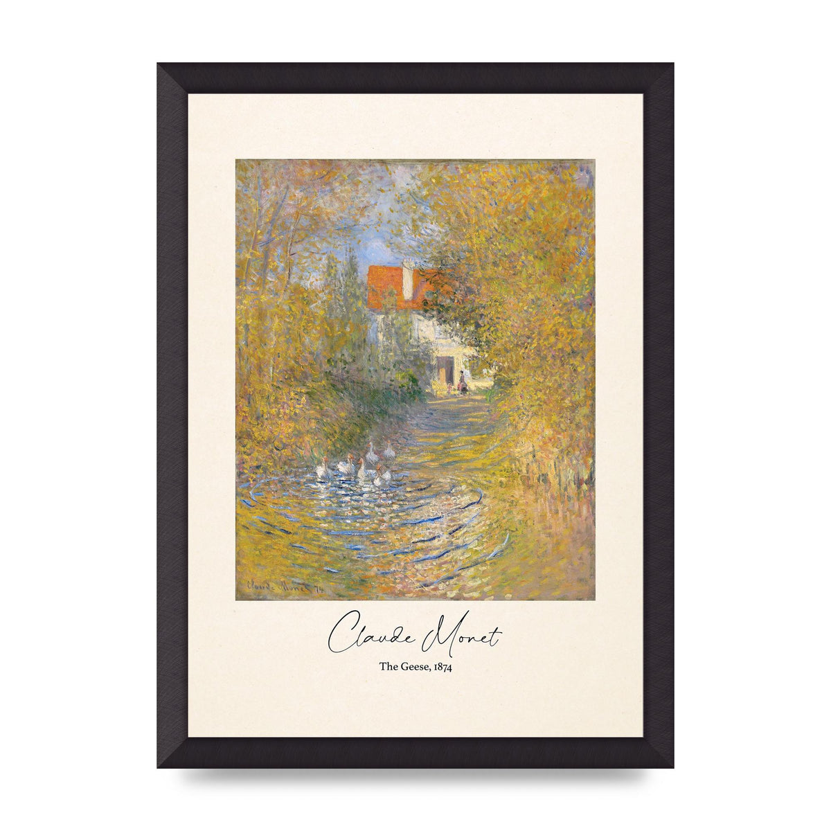 Claude Monet The Geese 1874 Art For The Home - A3 framed