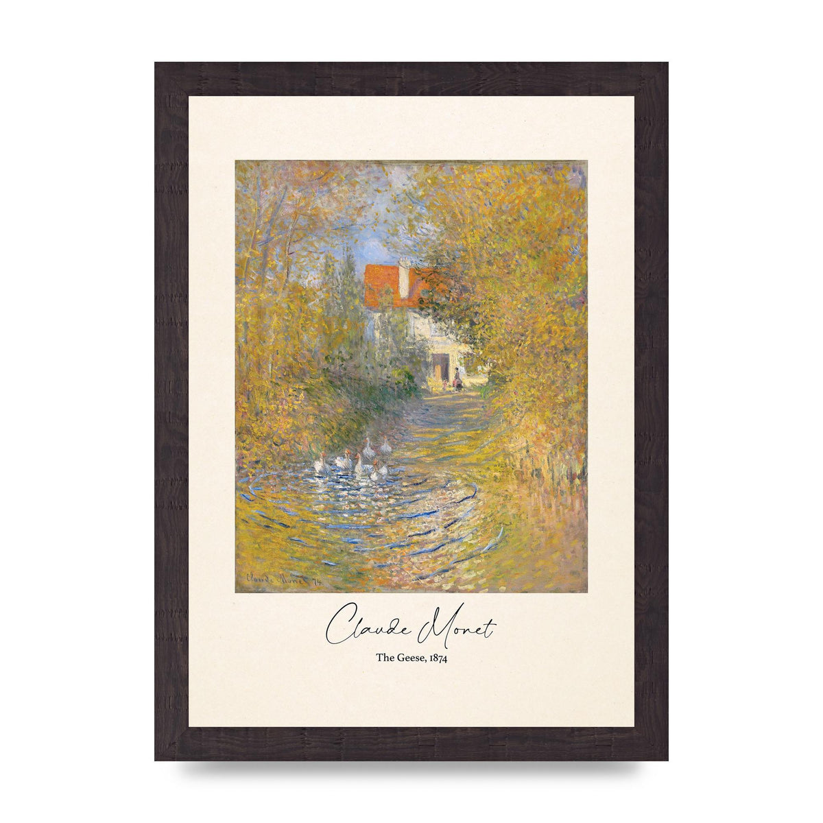 Claude Monet The Geese 1874 Art For The Home - A4 framed