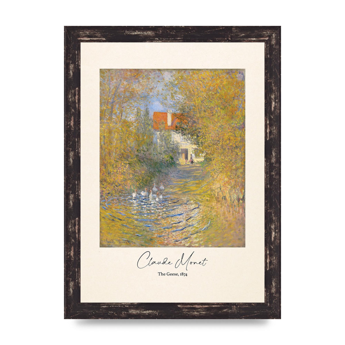 Claude Monet The Geese 1874 Art For The Home - A4 framed