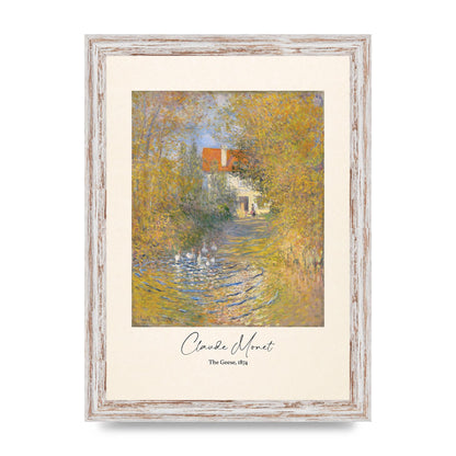 Claude Monet The Geese 1874 Art For The Home - A4 framed
