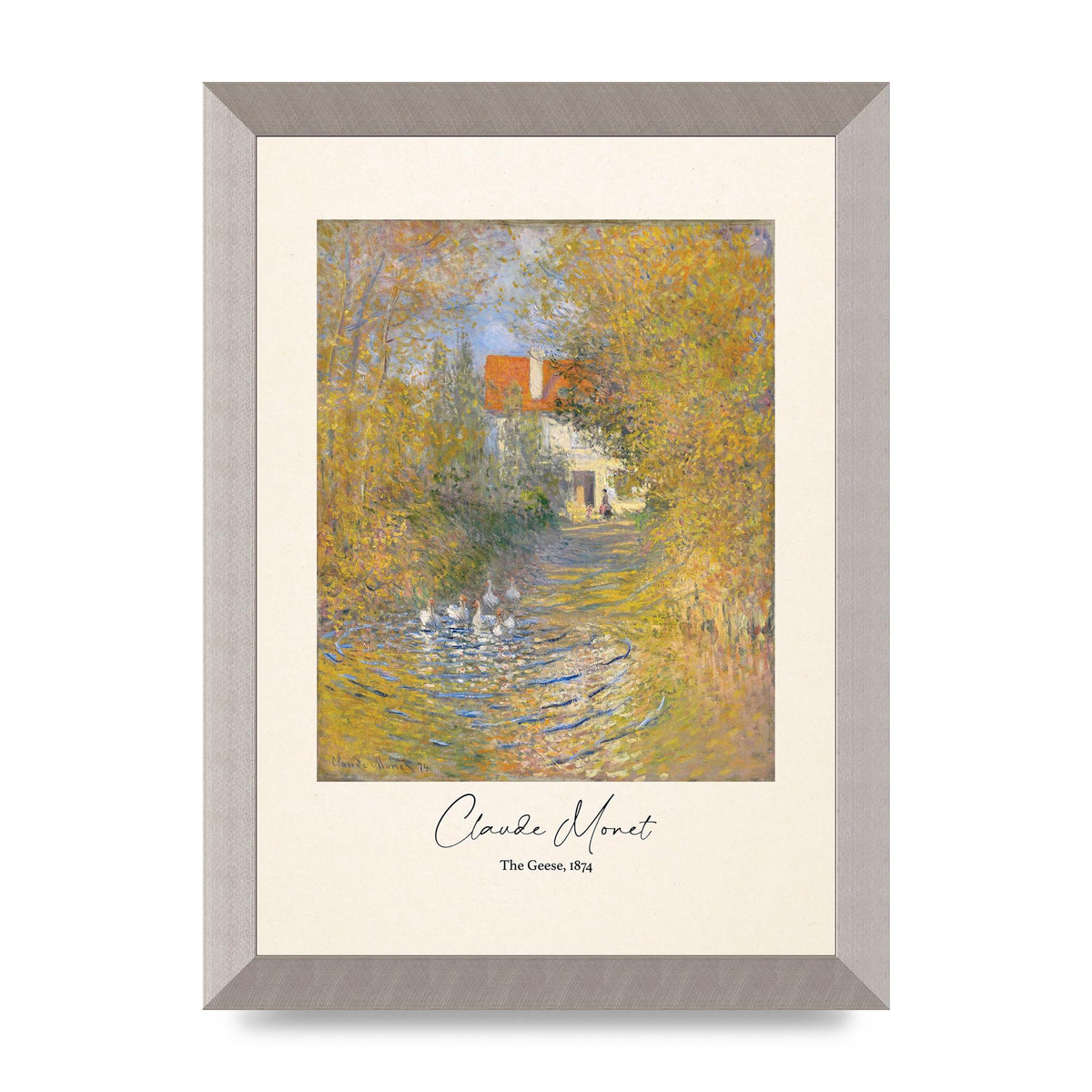 Claude Monet The Geese 1874 Art For The Home - A4 framed