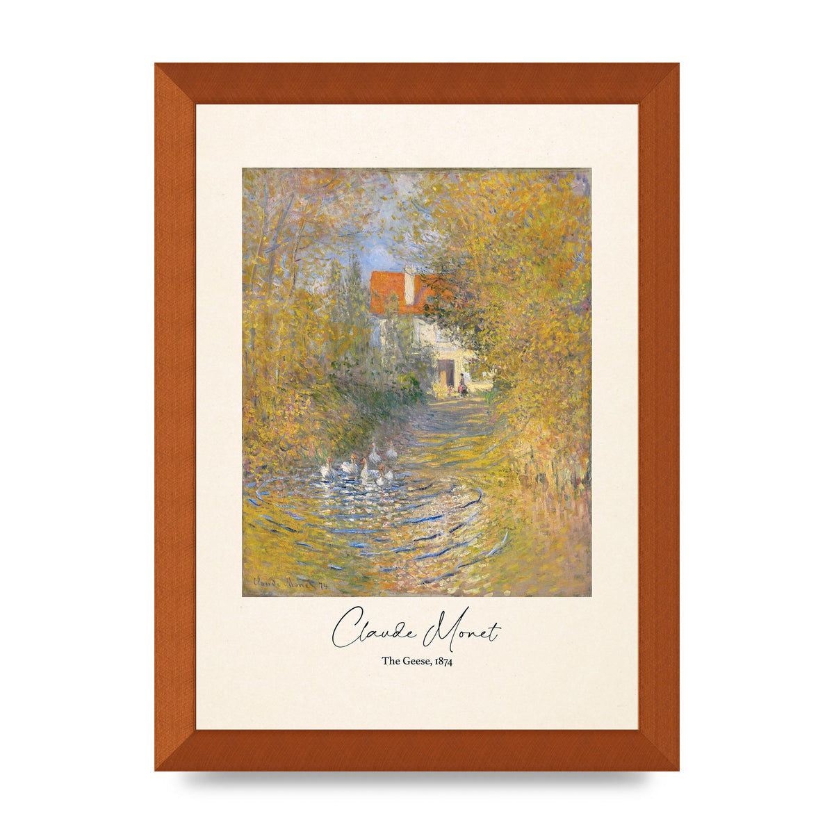 Claude Monet The Geese 1874 Art For The Home - A4 framed