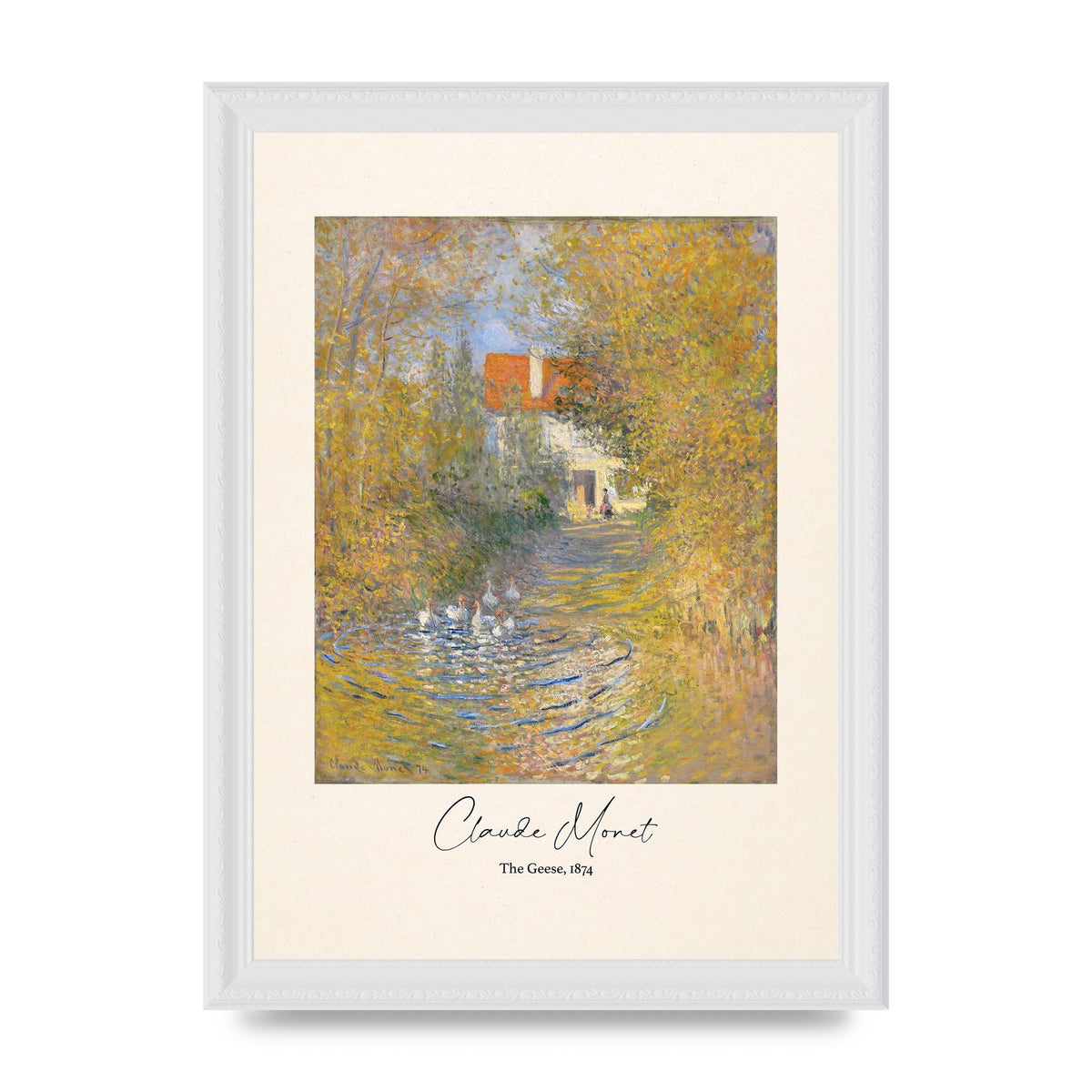 Claude Monet The Geese 1874 Art For The Home - A4 framed