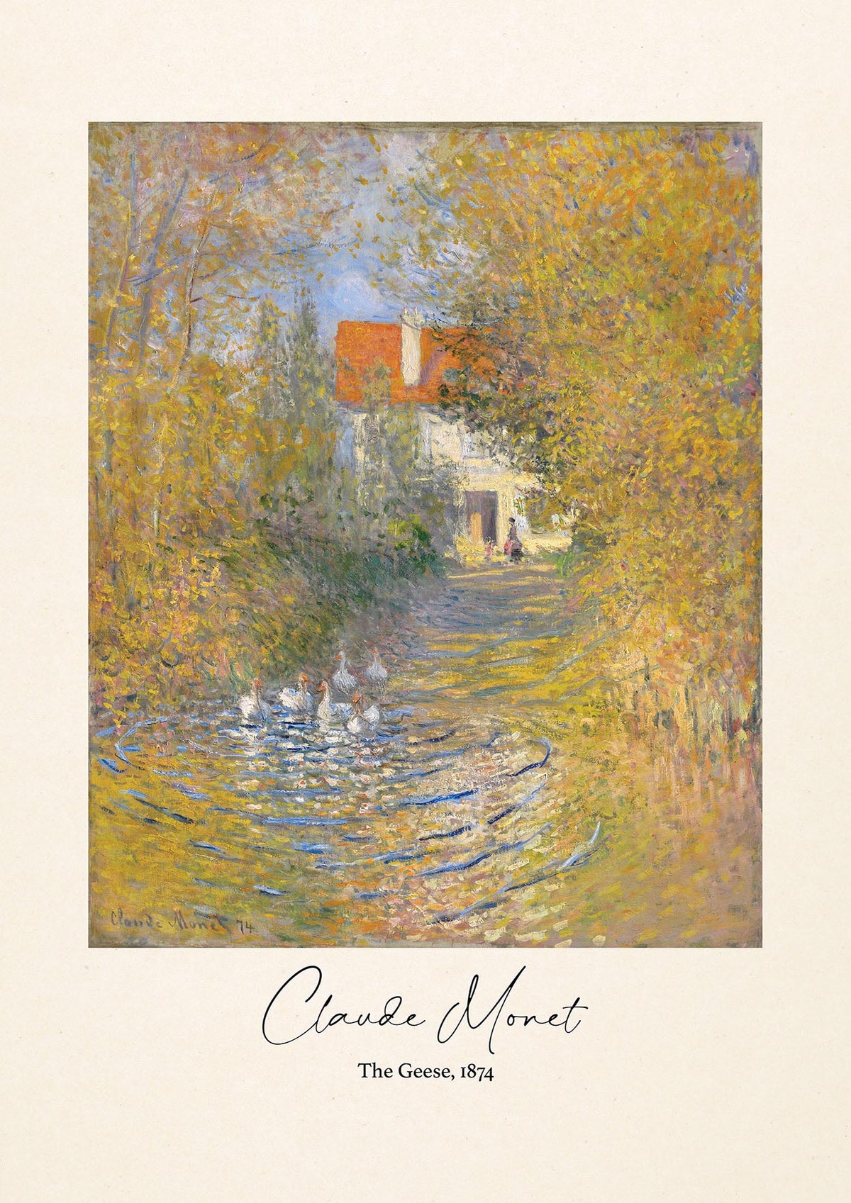 Claude Monet The Geese 1874 Art For The Home - detail