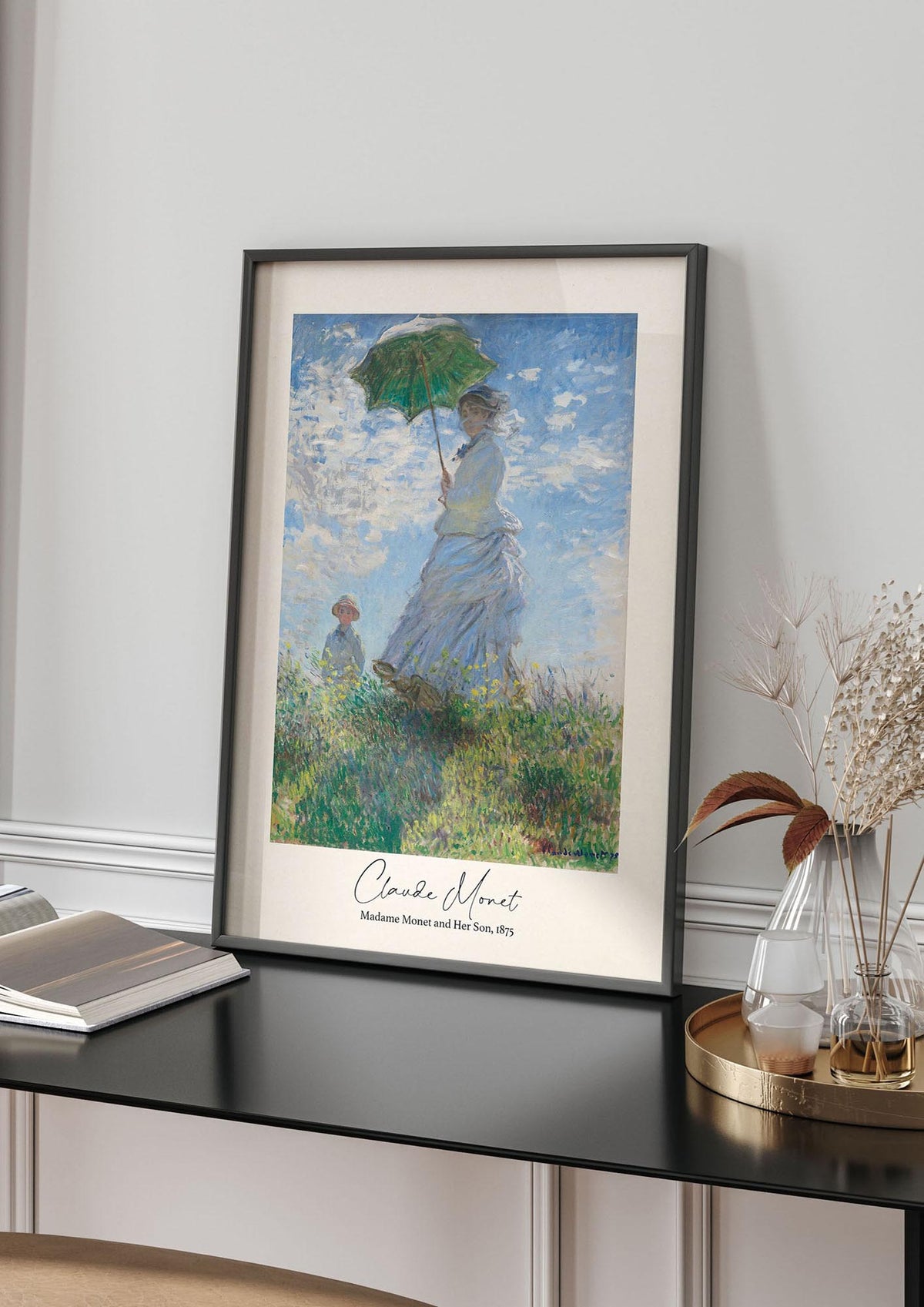Claude Monet Madame Monet Her Son 1875 Printed Poster - living room 4