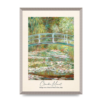 Claude Monet Bridge Over A Pond Of Water Lilies 1899 Wall Art - A2 framed