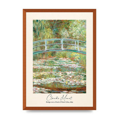 Claude Monet Bridge Over A Pond Of Water Lilies 1899 Wall Art - A2 framed