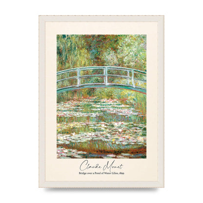 Claude Monet Bridge Over A Pond Of Water Lilies 1899 Wall Art - A3 framed