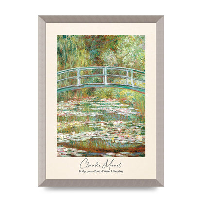 Claude Monet Bridge Over A Pond Of Water Lilies 1899 Wall Art - A3 framed