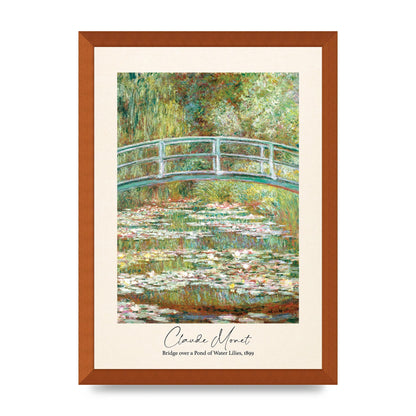 Claude Monet Bridge Over A Pond Of Water Lilies 1899 Wall Art - A3 framed