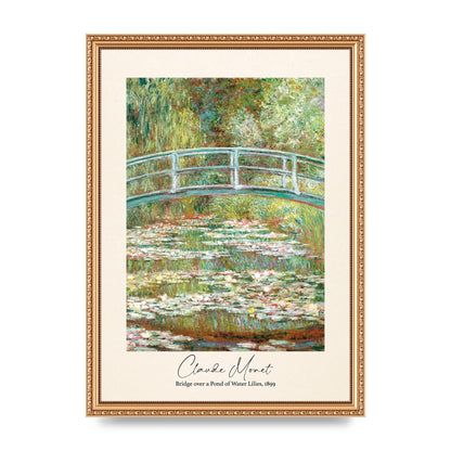 Claude Monet Bridge Over A Pond Of Water Lilies 1899 Wall Art - A3 framed
