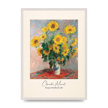 Claude Monet Bouquet Of Sunflowers 1881 Art For The Home - A2 framed