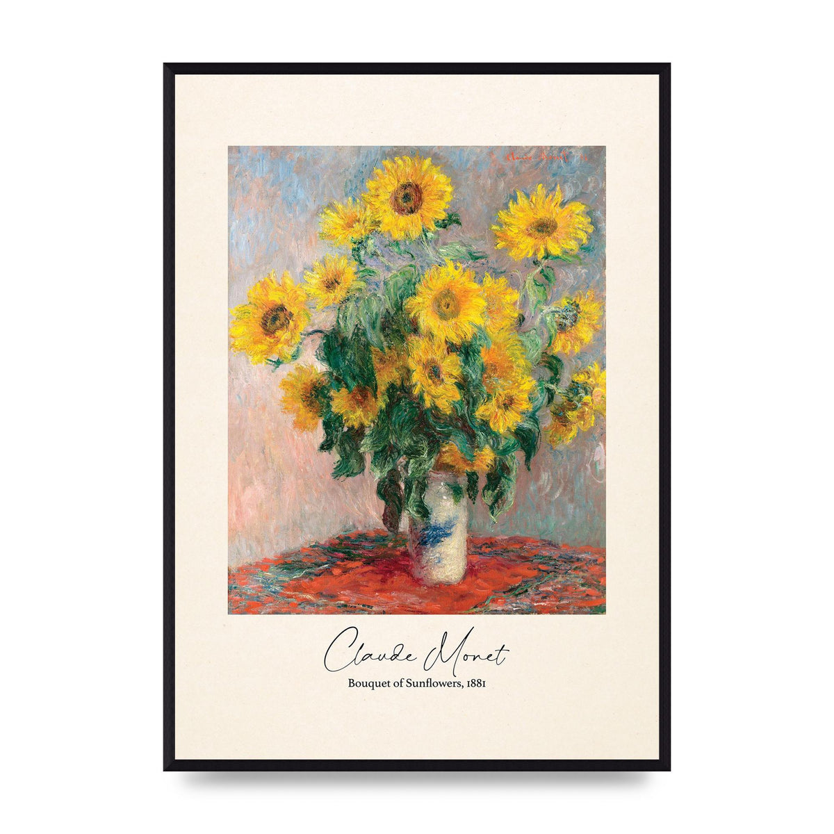 Claude Monet Bouquet Of Sunflowers 1881 Art For The Home - A2 framed