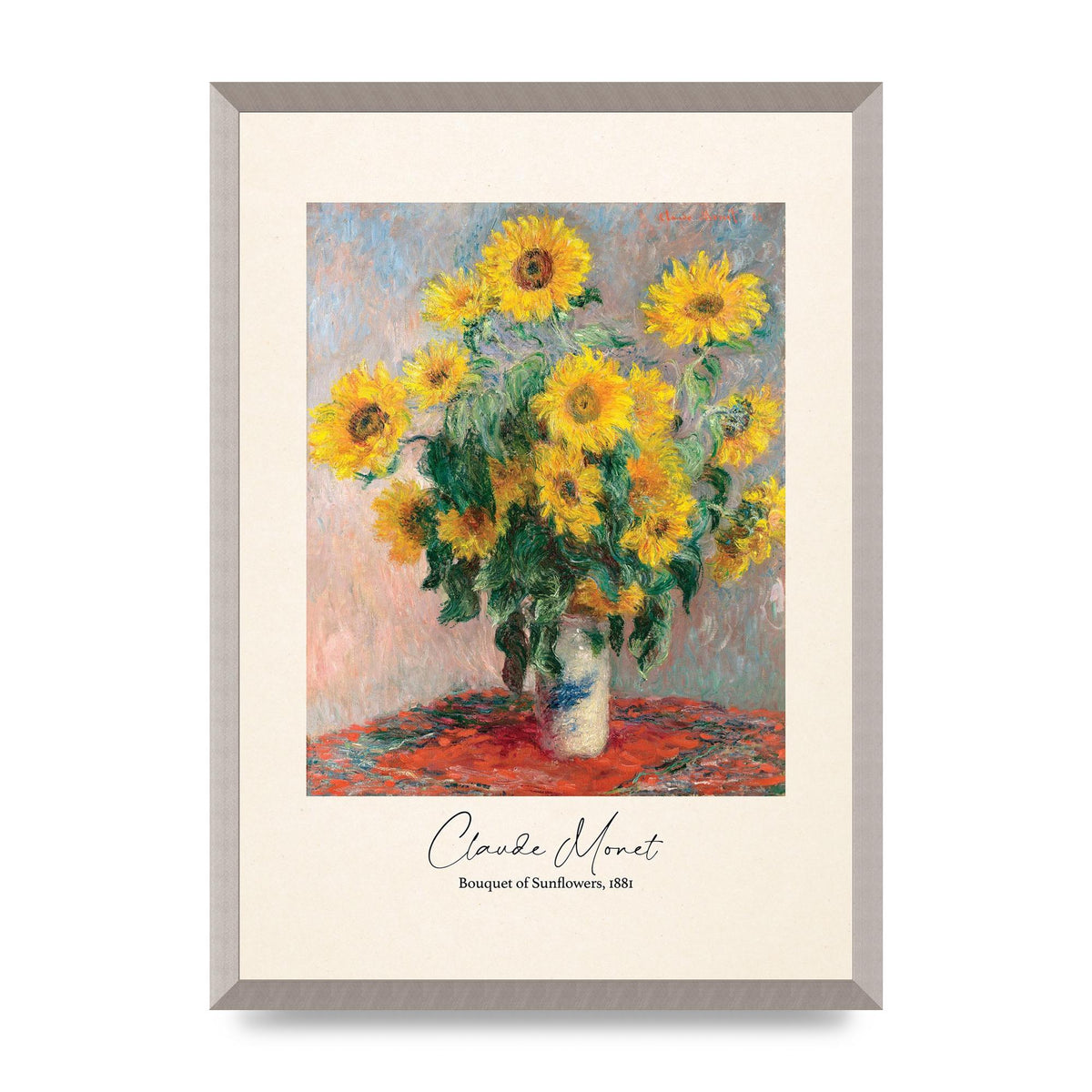 Claude Monet Bouquet Of Sunflowers 1881 Art For The Home - A2 framed
